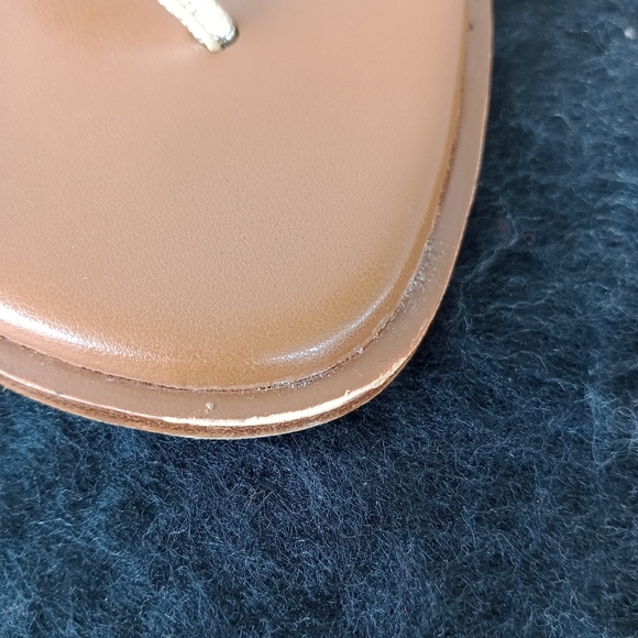 MICHAEL Michael Kors Plate Sandal Gold Metallic Snake Women’s Size 10M - Picture 5 of 13